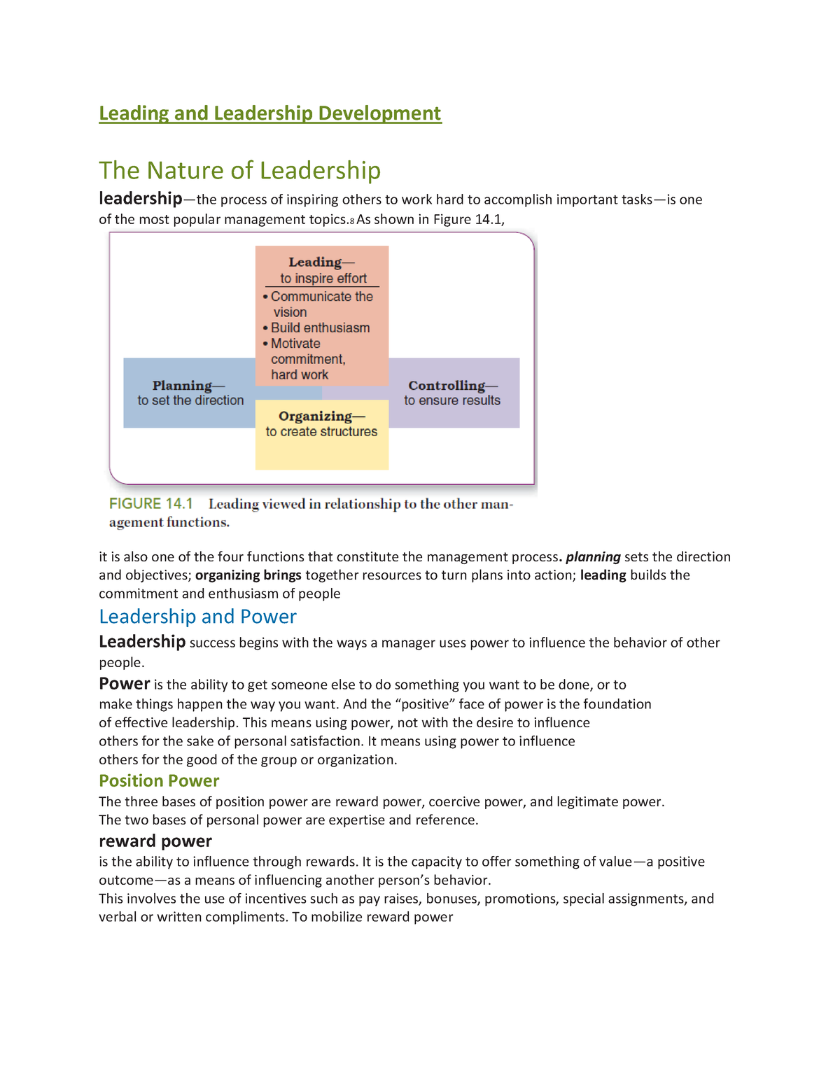 Leading and Leadership Development - 8 As shown in Figure 14, it is ...