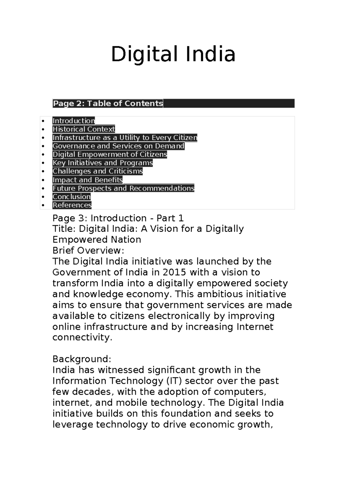 Digital India - This ambitious initiative aims to ensure that ...