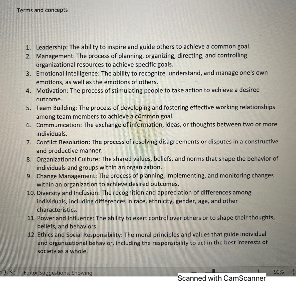 Bm term and concepts - Concept and terms to know for this class. Used ...