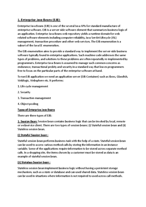 Unit 5 Important topics - 1. Servlet vs CGI S. CGI Servlet 1. It is ...