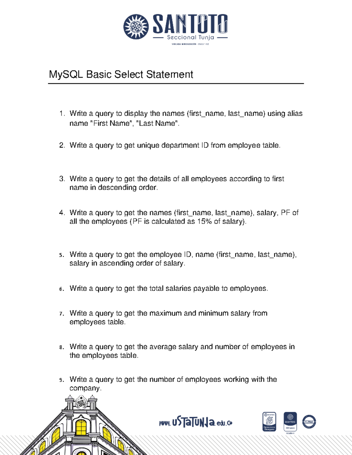 Write a query - BD Human Resources - MySQL Basic Select Statement 1 ...