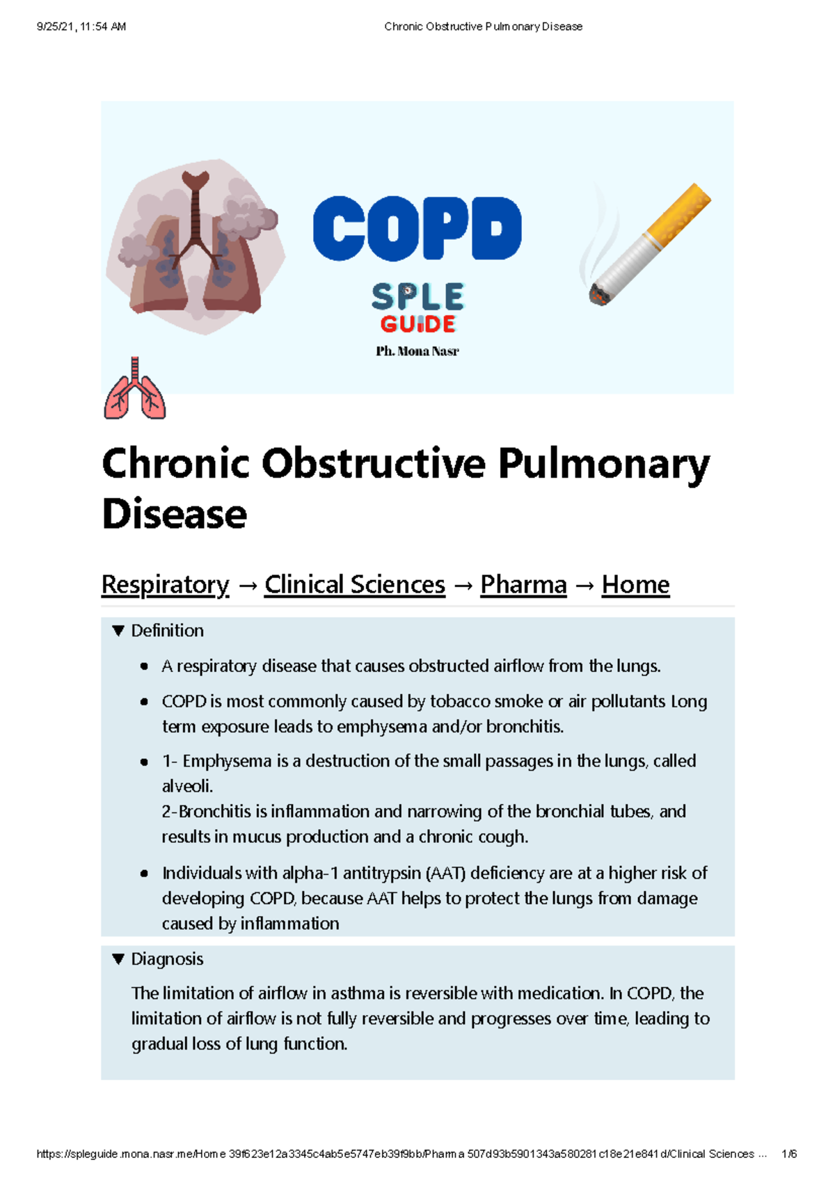 Chronic Obstructive Pulmonary Disease - Chronic Obstructive Pulmonary ...