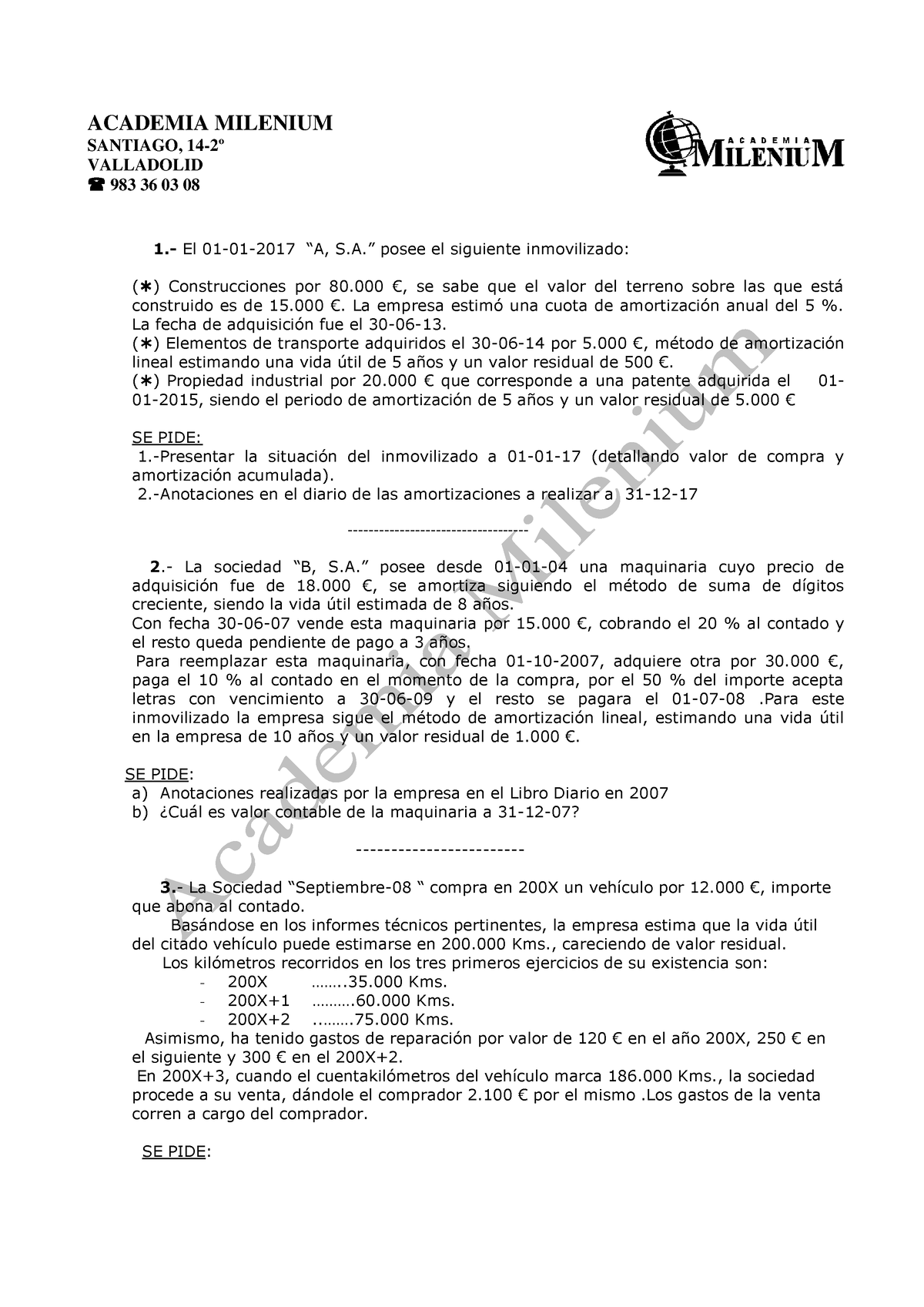 Conta 20 - Ejercicios De Practica Para El Examen - 1.- El 01-01-2017