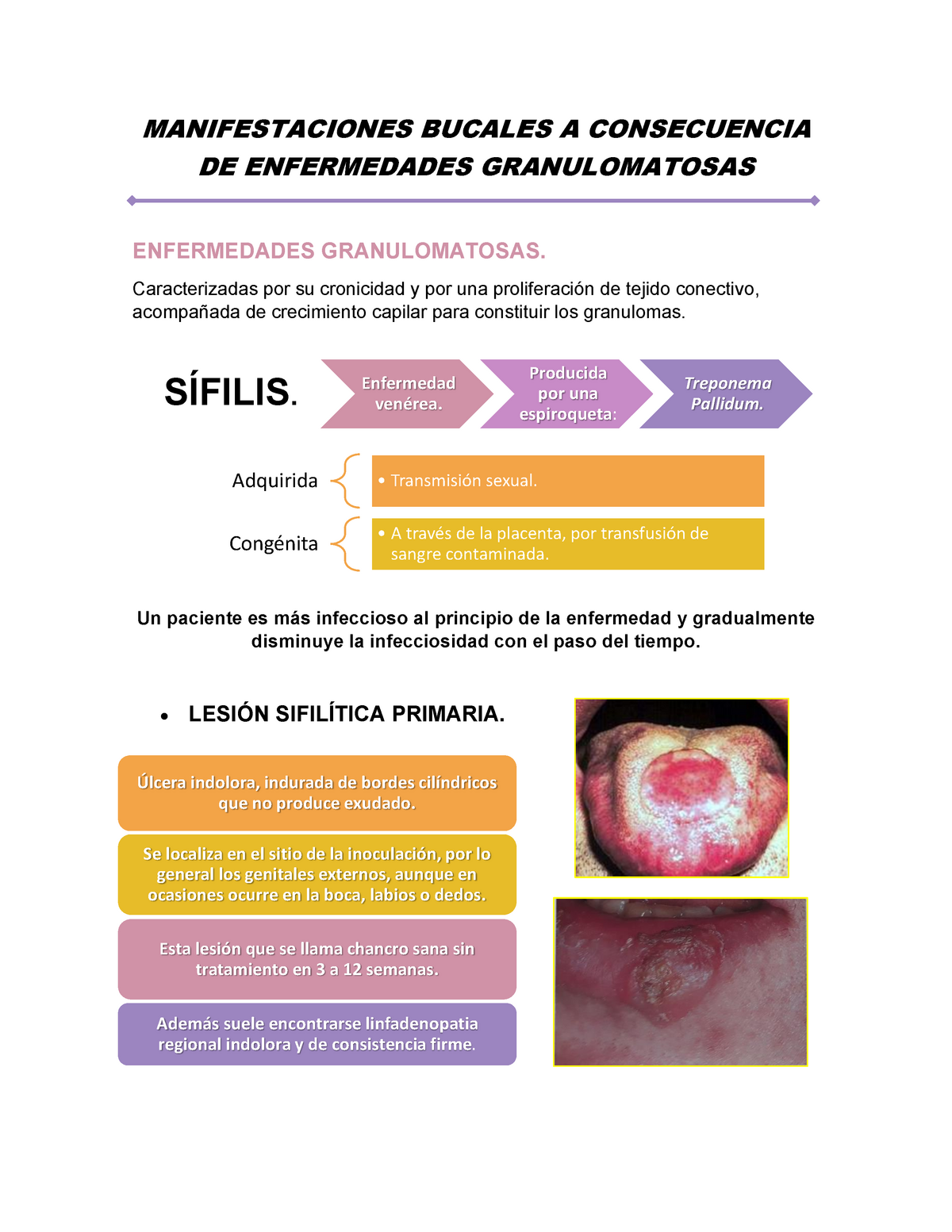 Manifestaciones Bucales De Enfermedades Granulomatosas ...