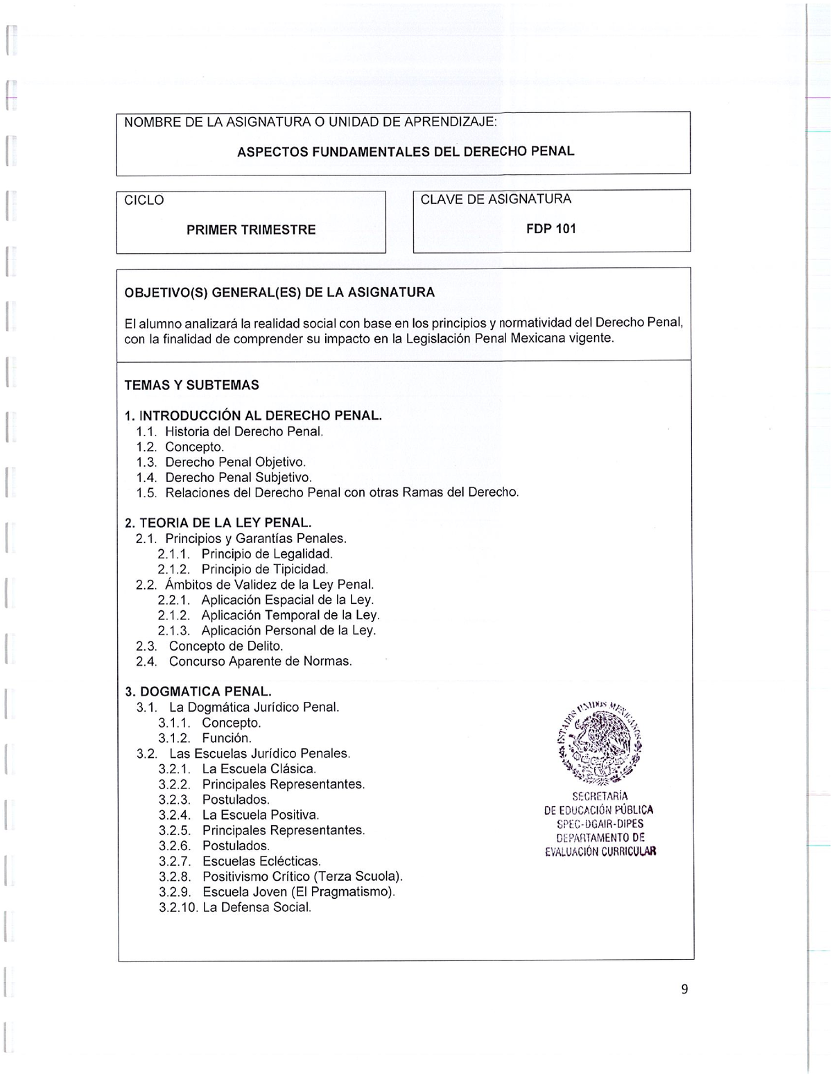 1. Bloque Principios Y Derecho En El Procedimiento Penal - Derecho ...