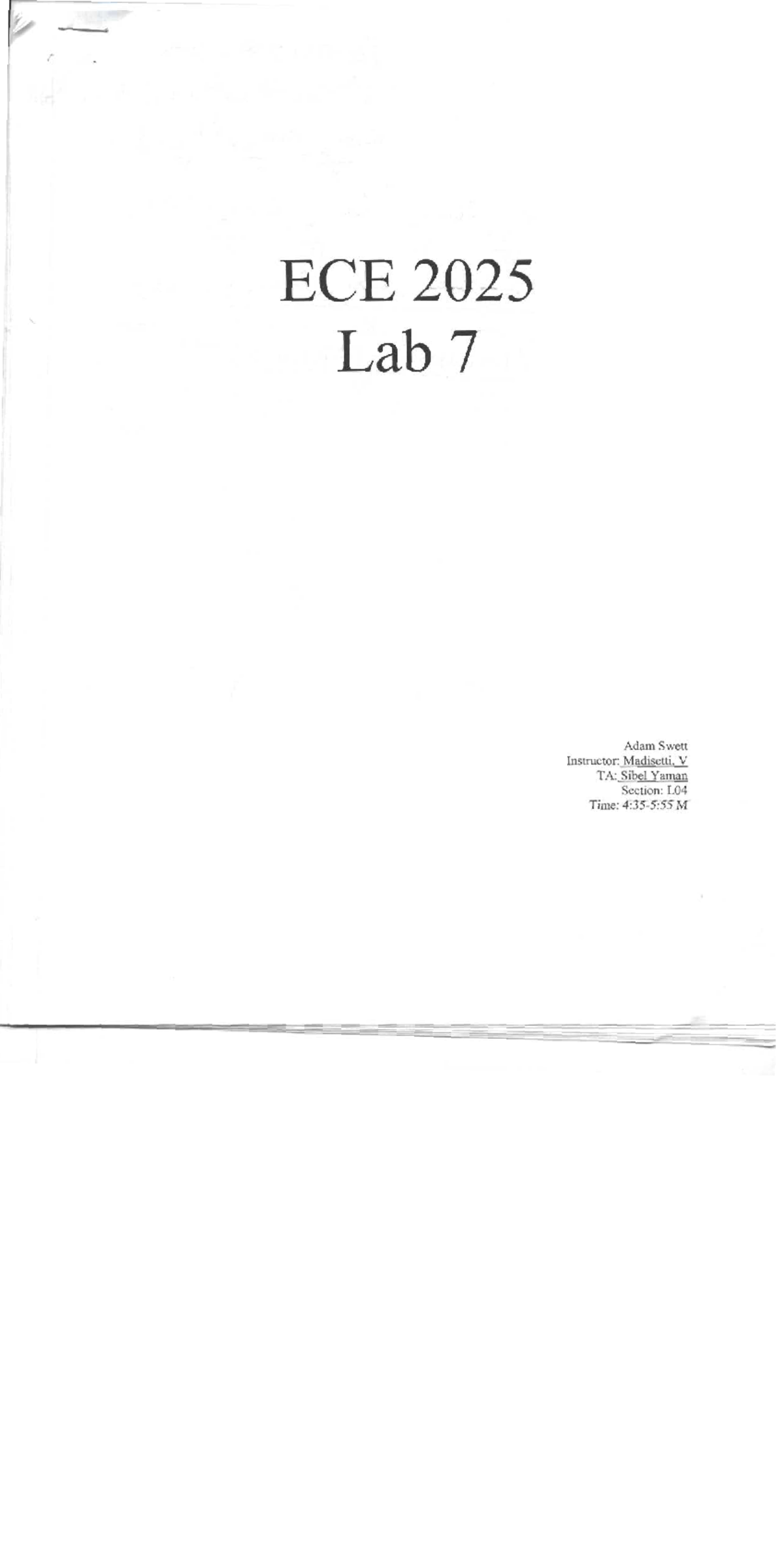 ECE2025 Exam Practice ECE 2025 Studocu