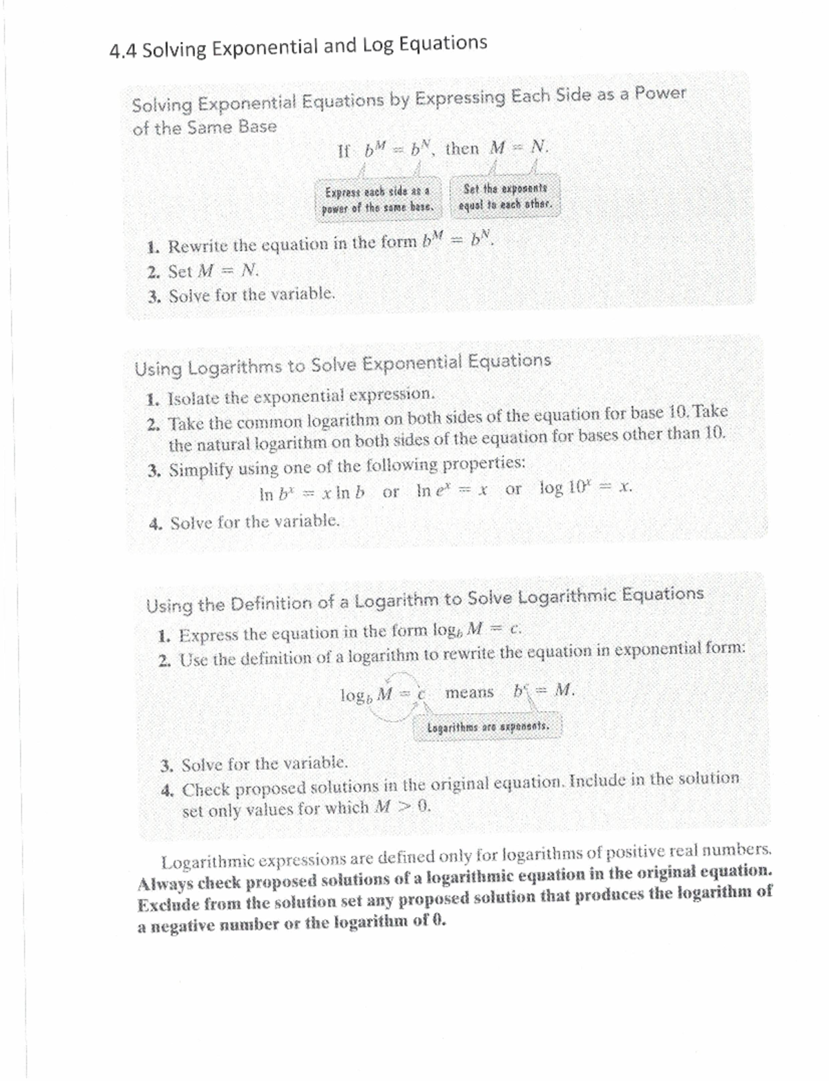 CA 4.4 Solving Exp and Log Eq - Math 1314-L01 - Studocu