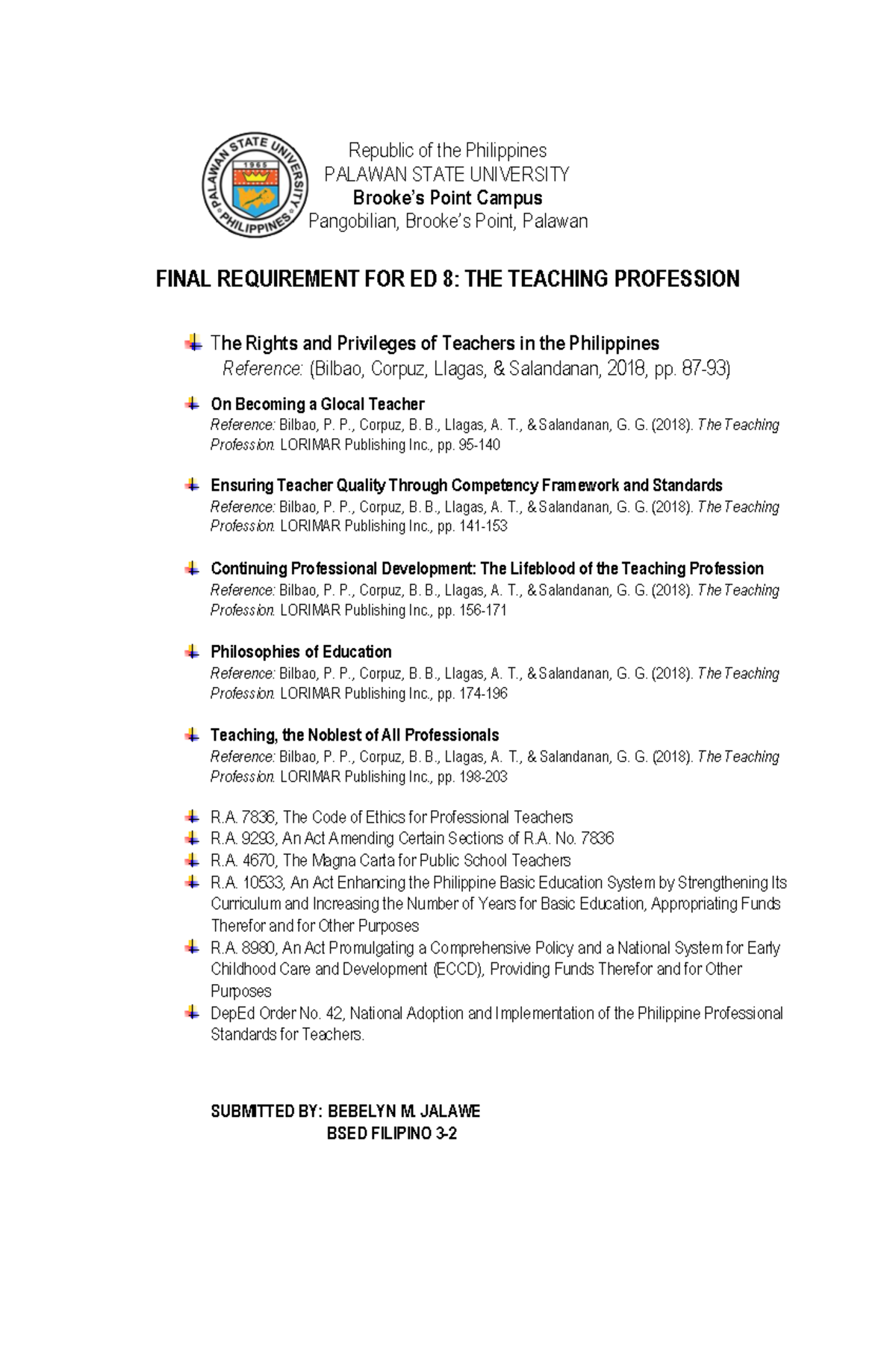 ED 8 Final Requirements 104304 124205 Republic of the Philippines