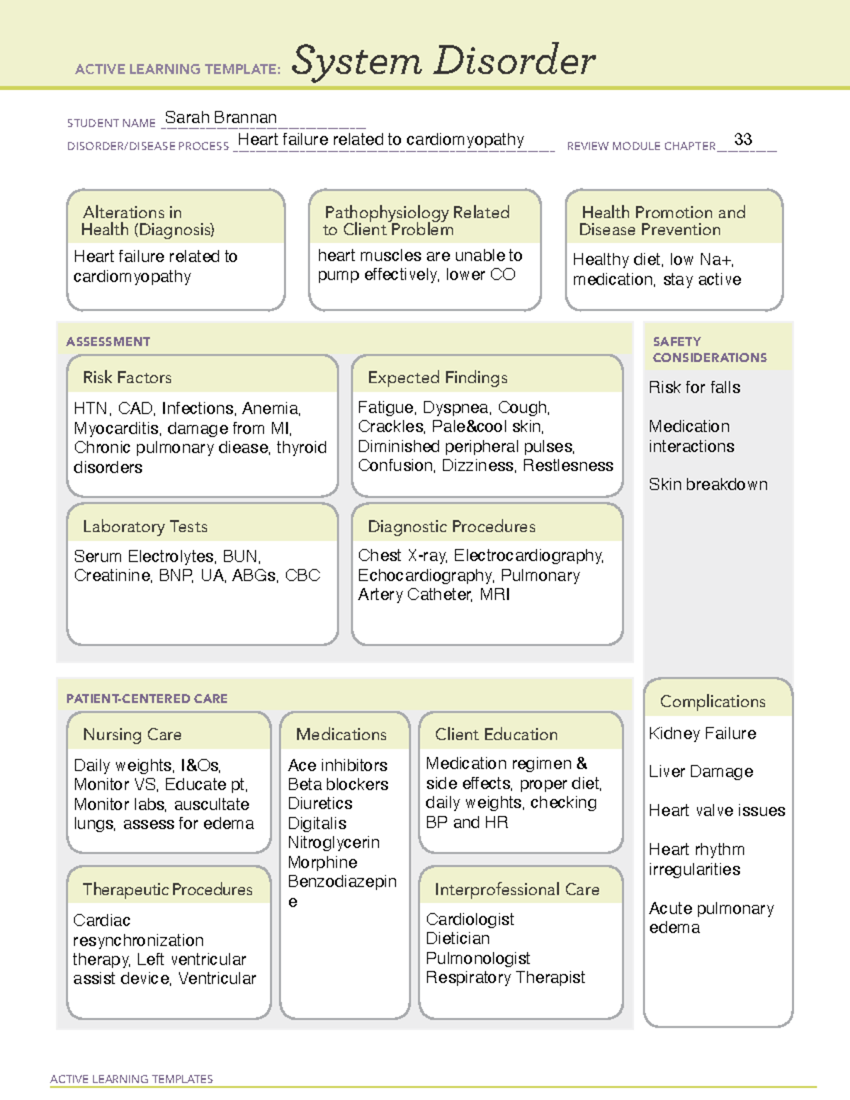 #7 - Heart failure related to cardiomyopathy - ACTIVE LEARNING ...