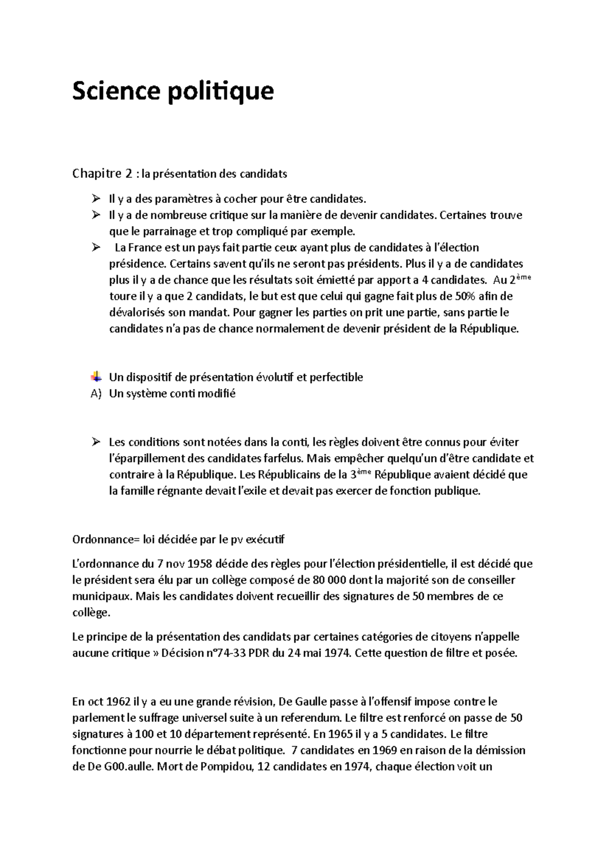Science politique - Science politique Chapitre 2 : la présentation des ...