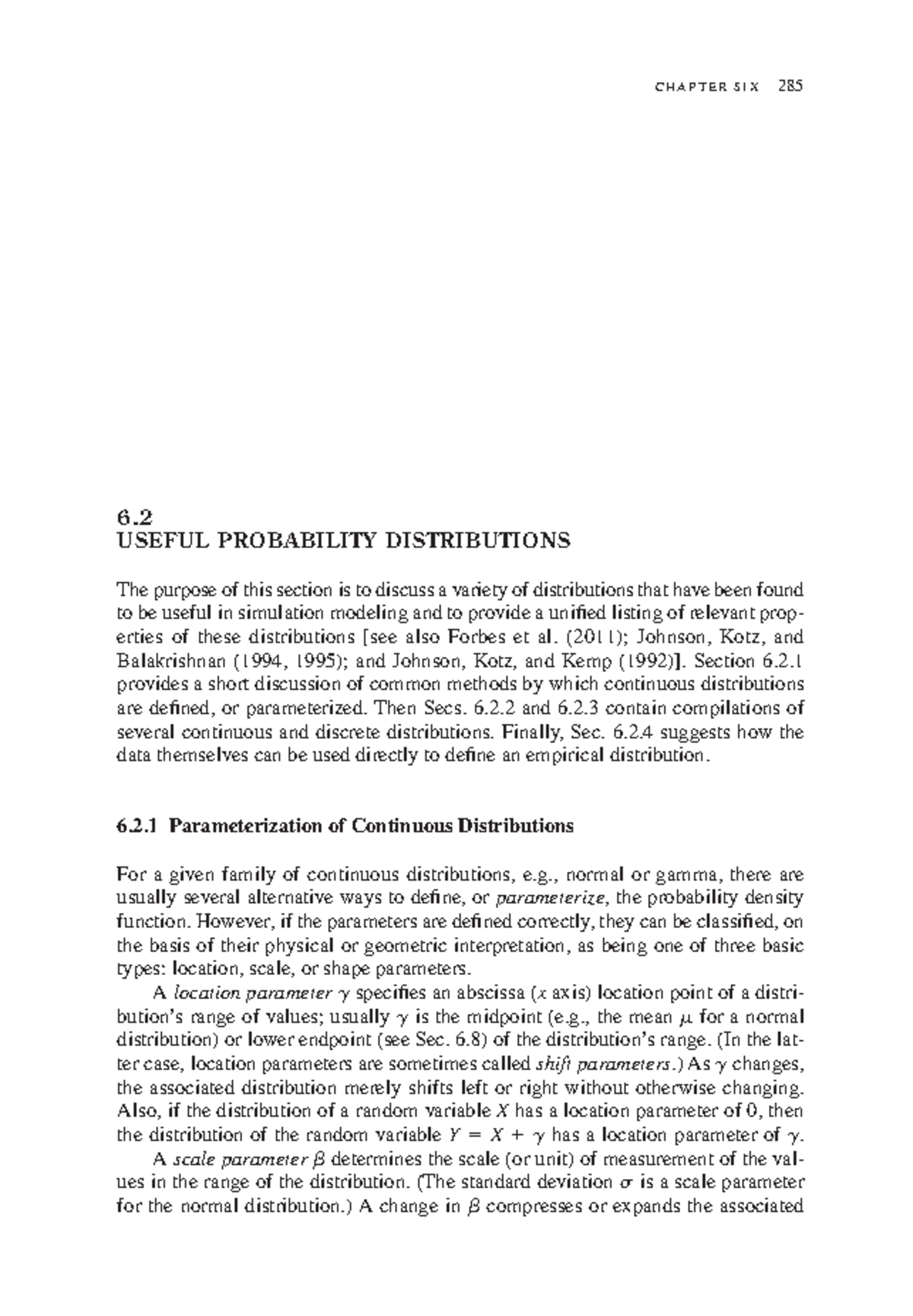 Continuous and Discrete Distributions - chapter six 285 6. USEFUL ...