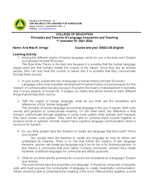 Topic 11 Activity 11 - Principles and Theories of Language for English ...