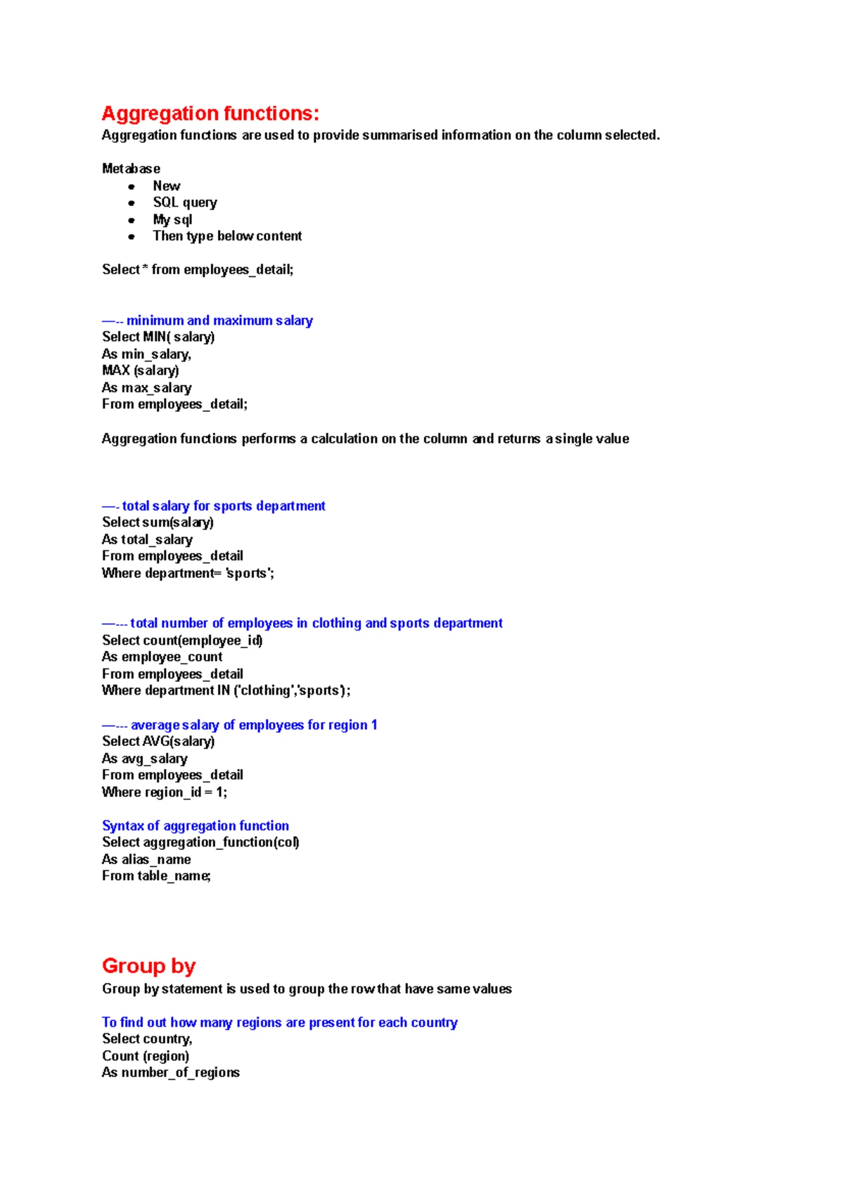 SQL 4 - Related to subject - Joins Organisations tend to have huge ...