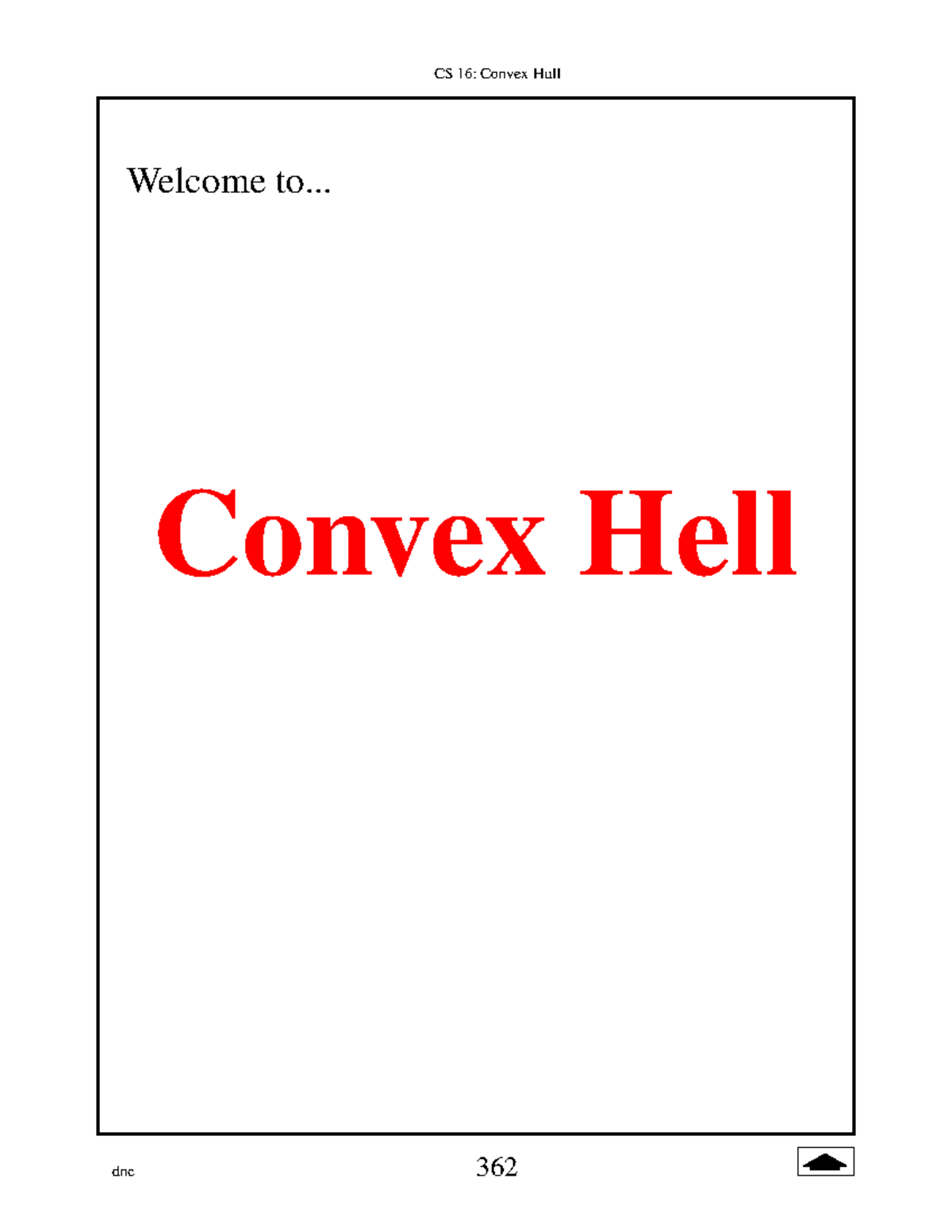 Hull1x1 - convex hull - Welcome to... Convex Hell Whoops, I mean ...