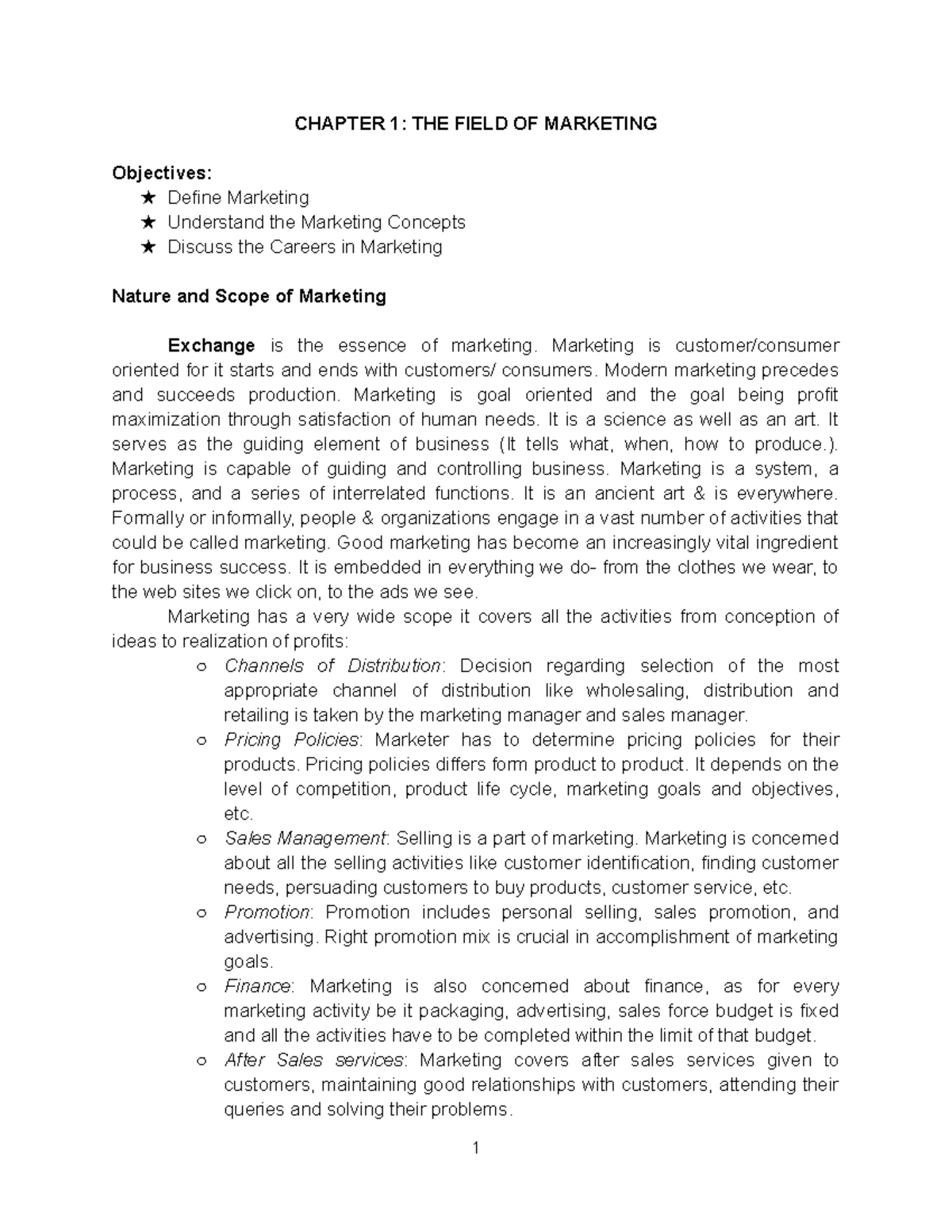 Business Marketing Chapter 1 CHAPTER 1 THE FIELD OF MARKETING business-marketing-chapter-1-chapter-1-the-field-of-marketing