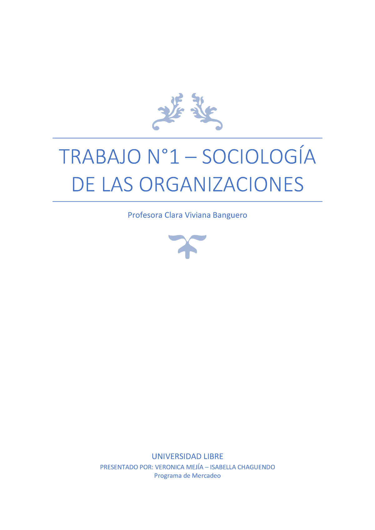 Sociologia De Las Organizaciones - Observación - TRABAJO N∞1 ...