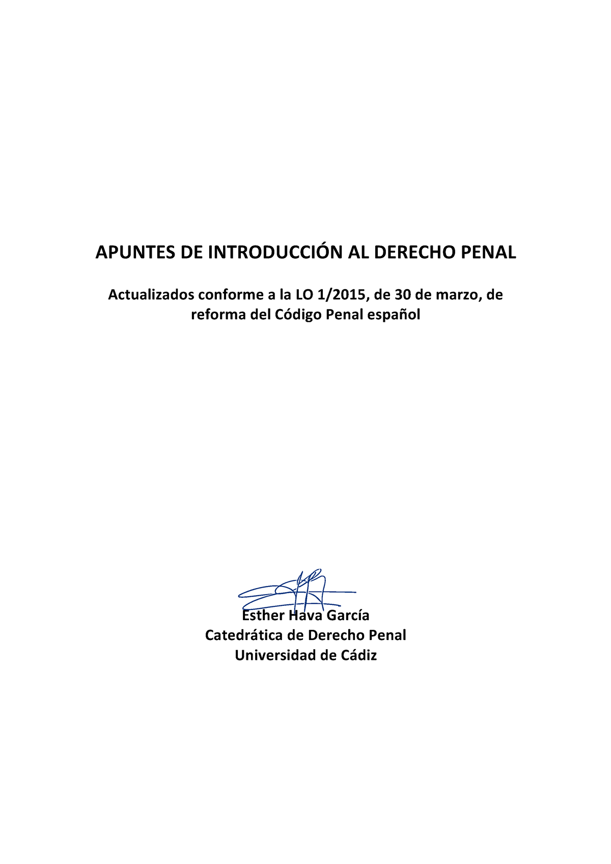 Apuntes DE IntroduccióN AL Derecho Penal - APUNTES DE INTRODUCCIÓN AL ...