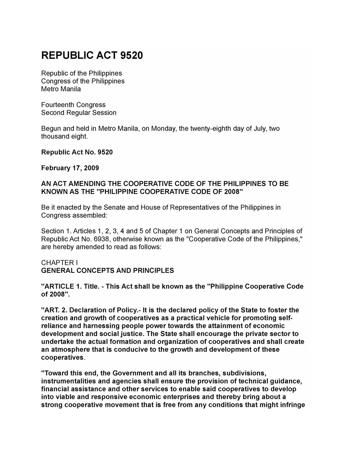 cooperative-code-of-the-philippines-republic-act-9520-republic-of-the