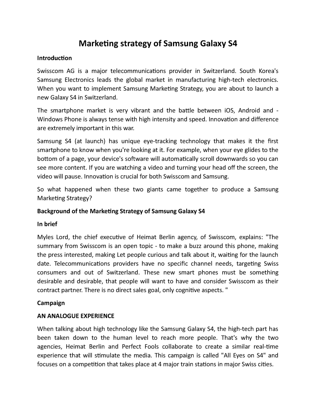 literature review on marketing strategy of samsung