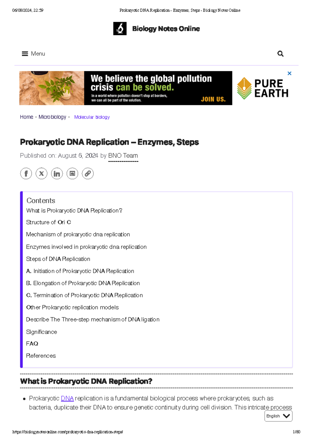 Prokaryotic Dna Replication Enzymes Steps Biology Notes Online Home Microbiology 9006