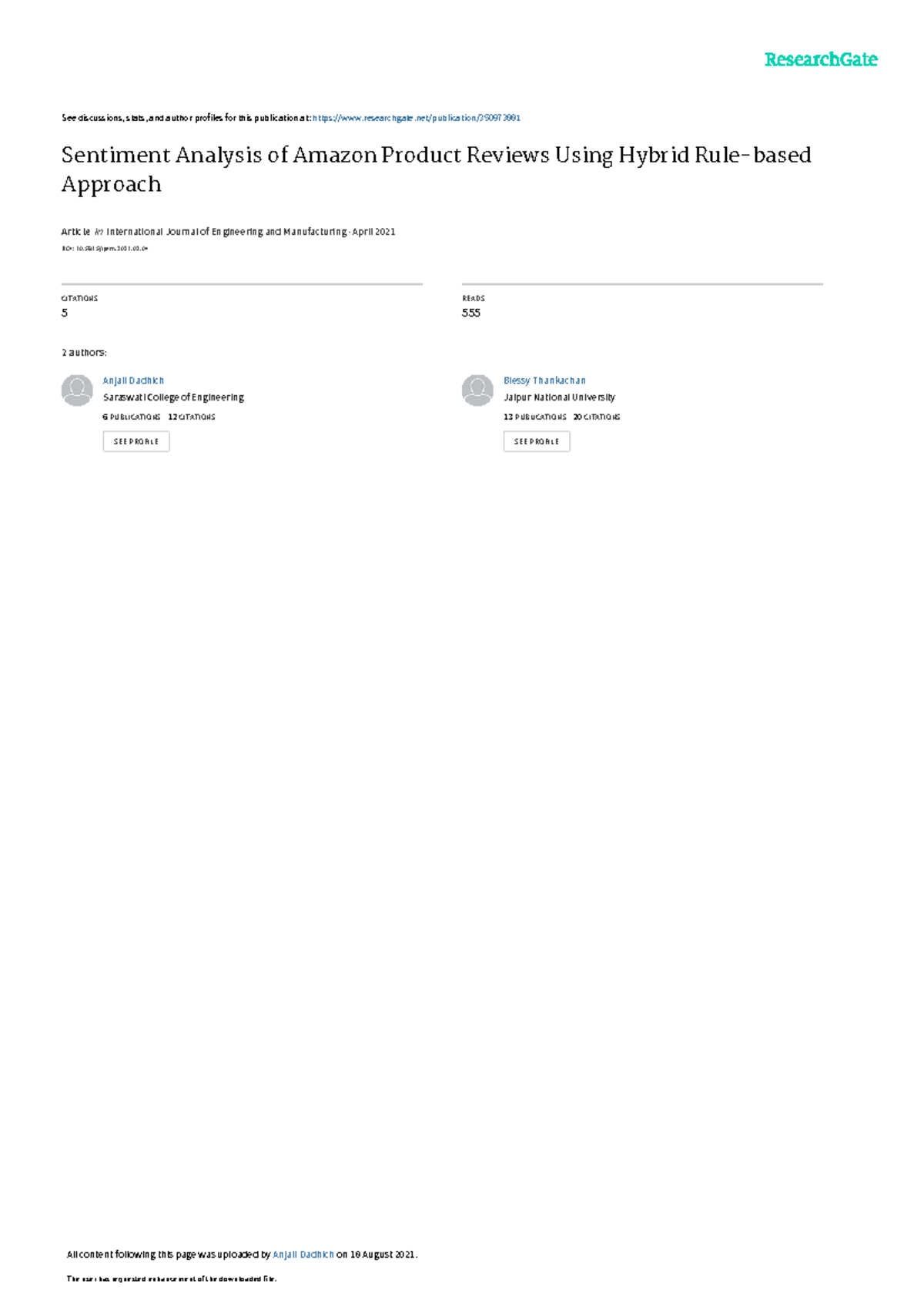 Sentiment Analysis of Amazon Product Reviews Using - See discussions ...