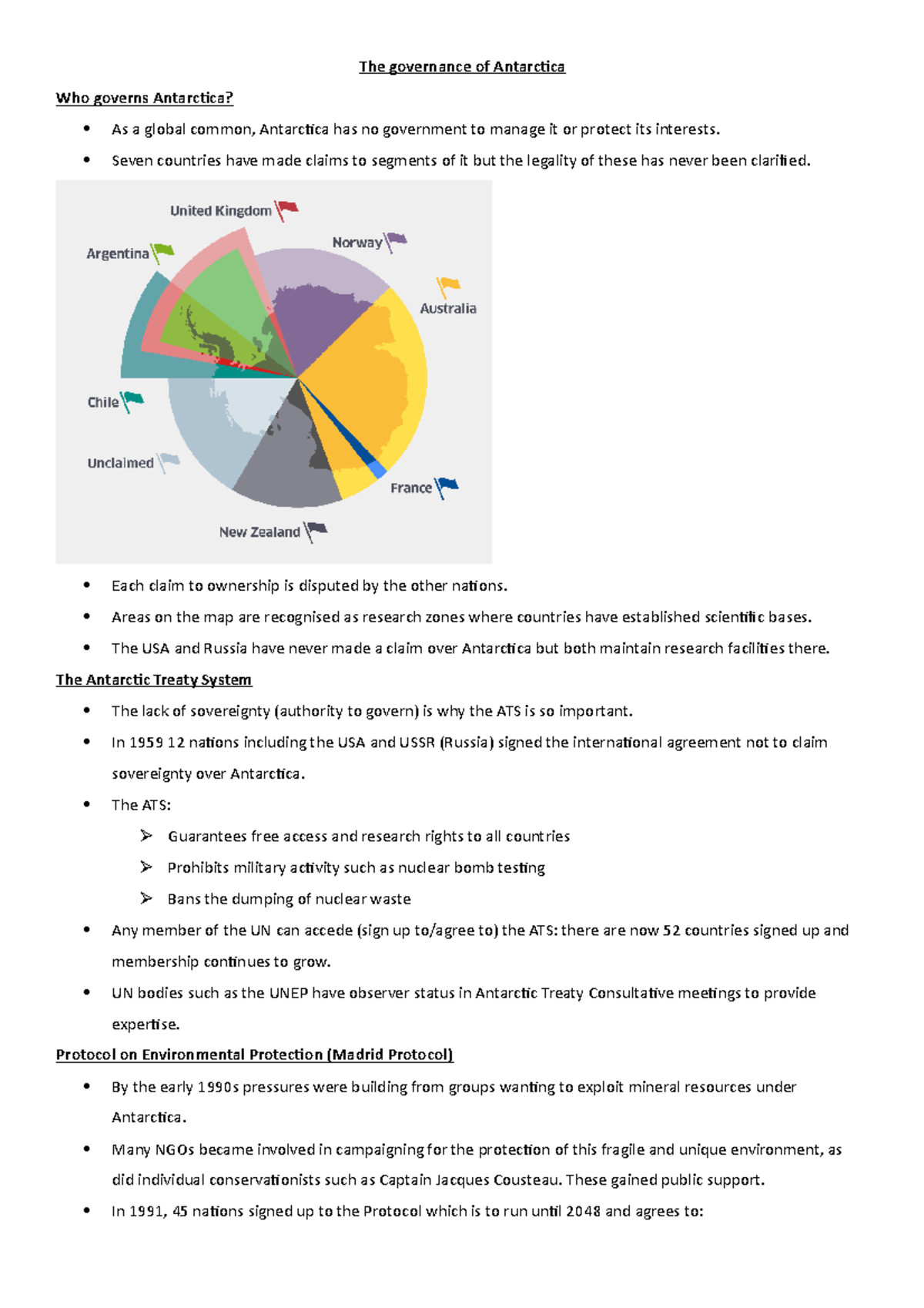 Antarctic governance - essay - The governance of Antarctica Who governs ...