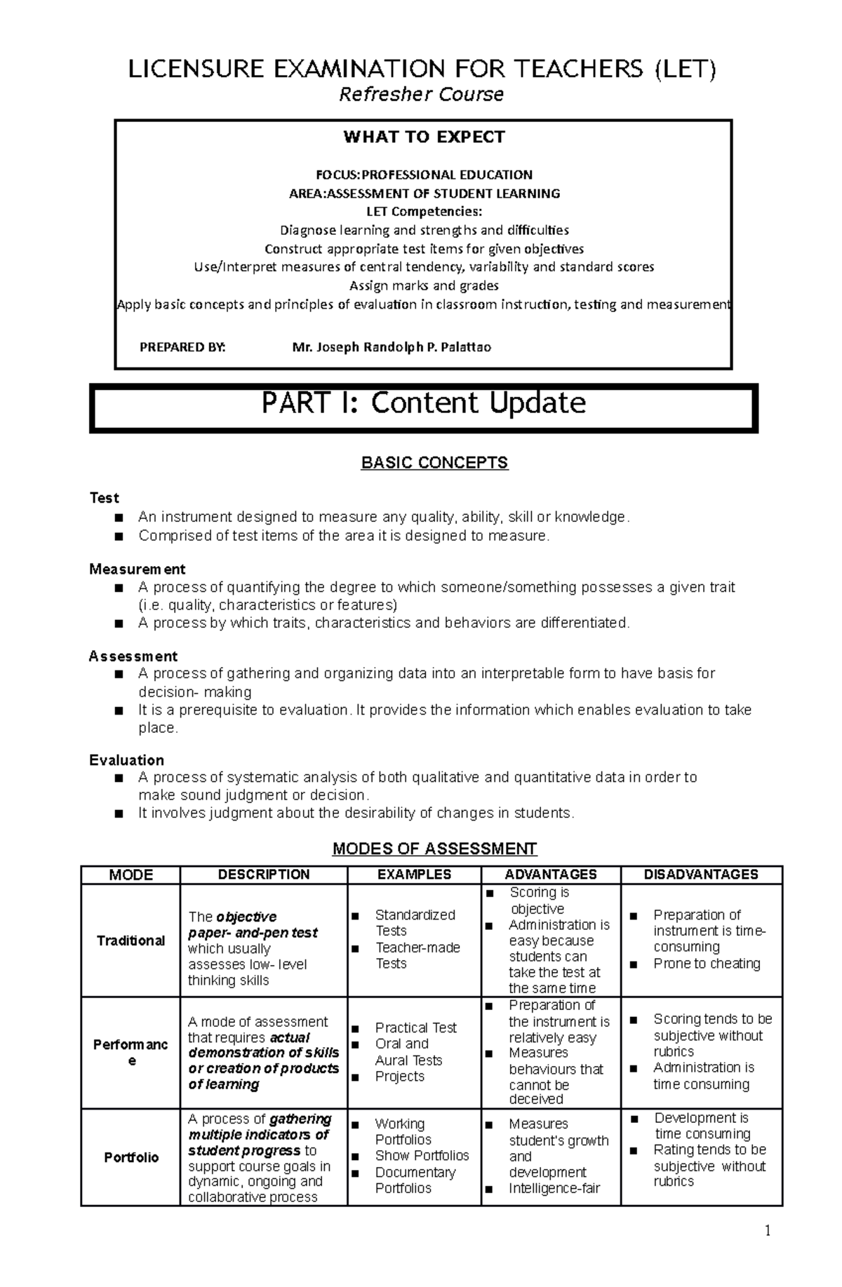 254457168 let review prof education assessment of learning - 1 WHAT TO ...