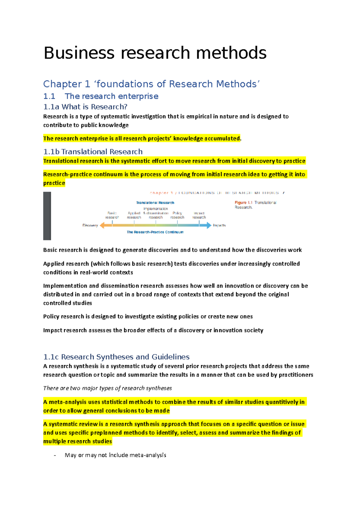 Business Research Methods Chapter 1 & 2 - Business Research Methods ...