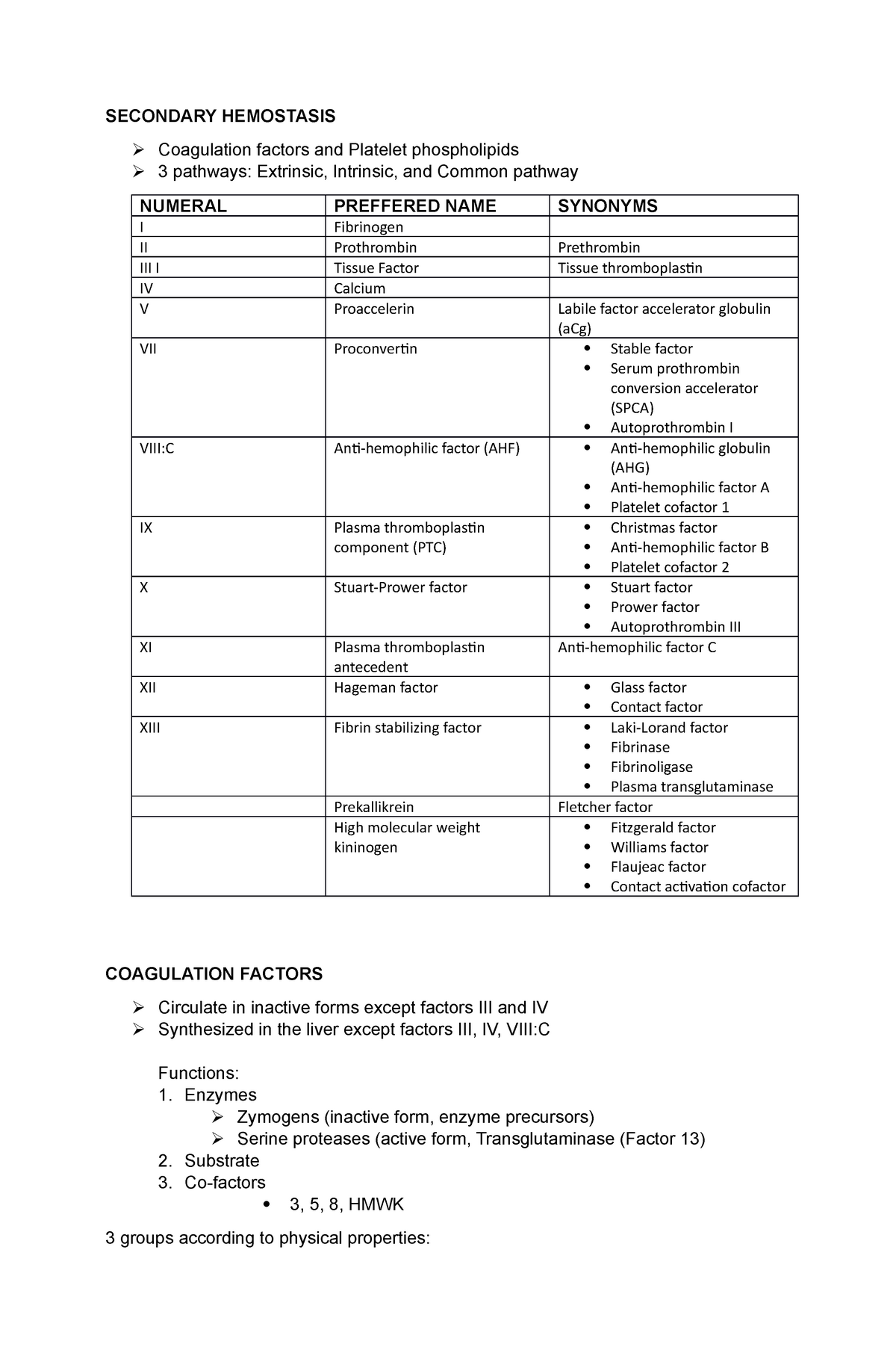 secondary-hemostasis-week-3-secondary-hemostasis-coagulation