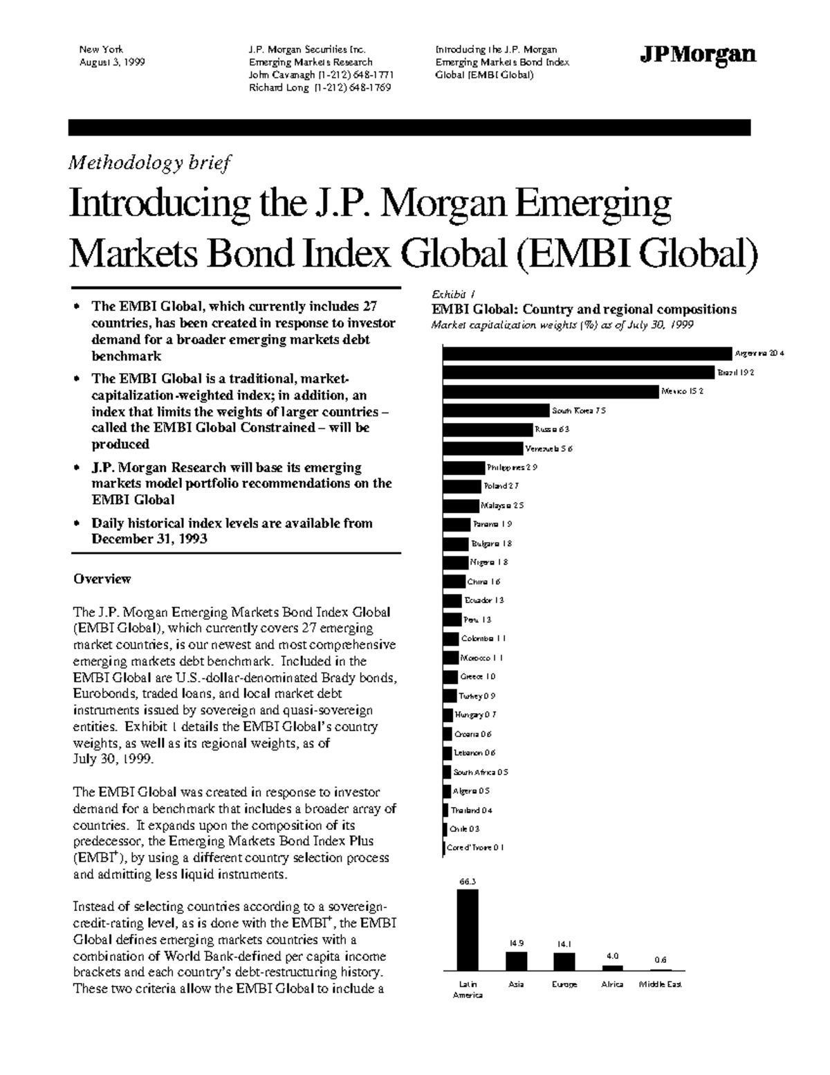 EMBI Lectura 2020 1 - August 3, 1999 Emerging Markets Research John ...