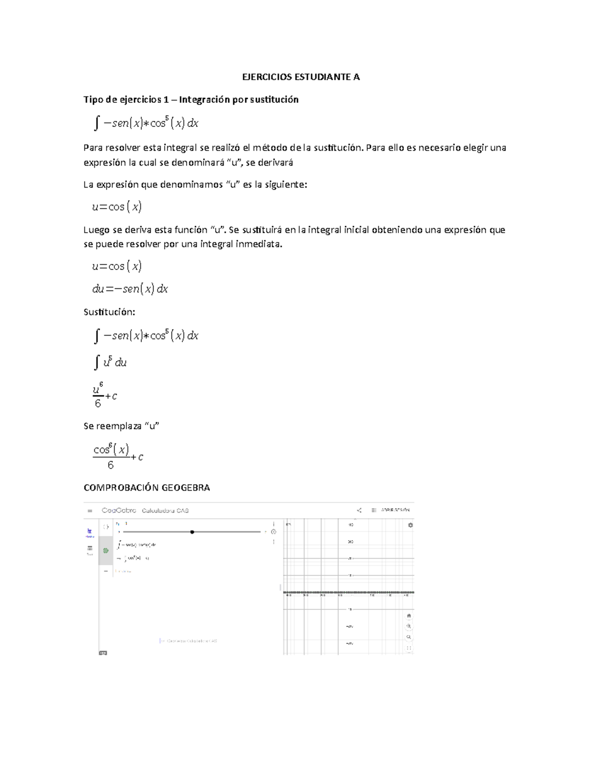 Calculo Integral Tarea 2 Estudiante A, Ejercicios 1,2 Y 4 - EJERCICIOS ...