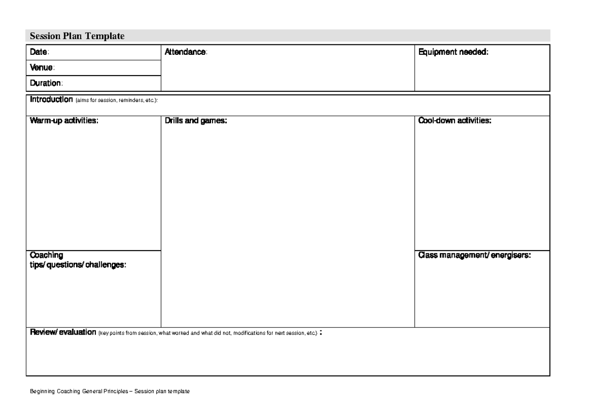 Session Plan Template - penus - Session Plan Template Date: Venue ...