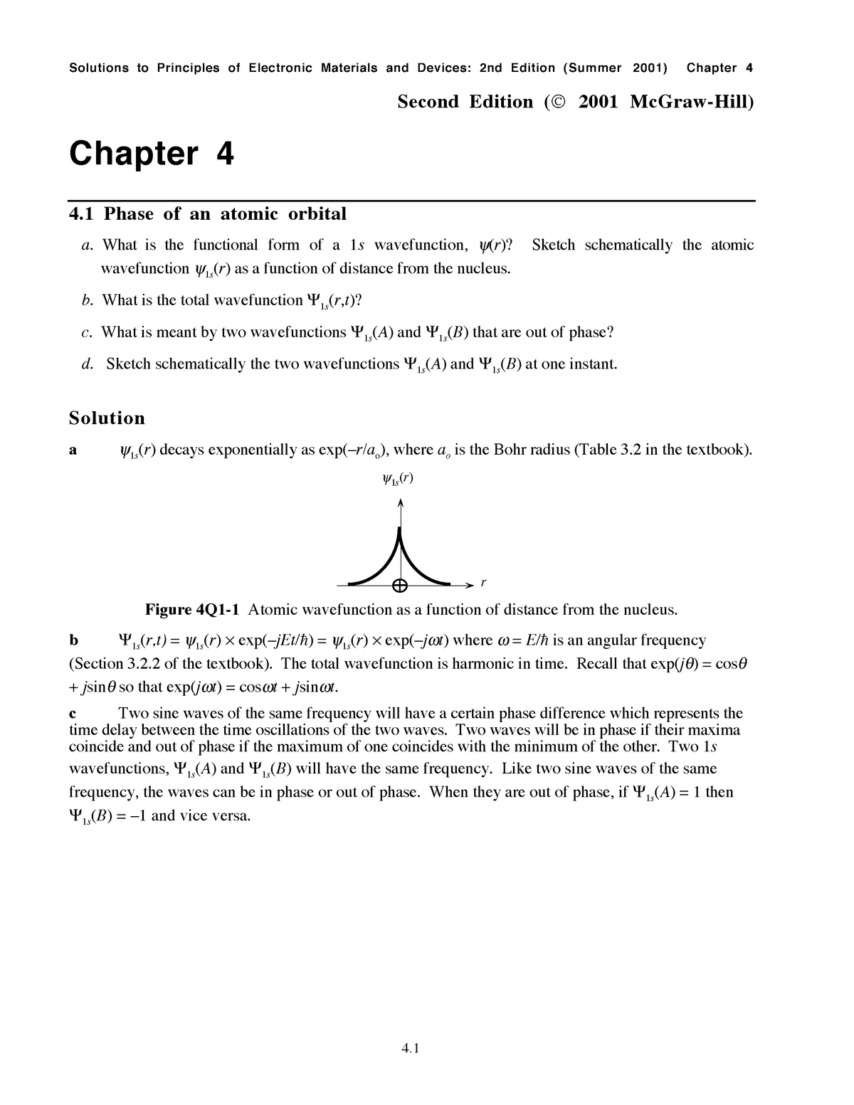 chapter 4 solution kasap - Second Edition (  2001 McGraw-Hill