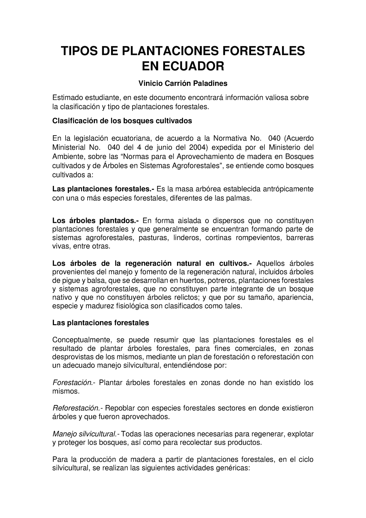 Tipos De Plantaciones Forestales En Ecuadorvegfgfz Tipos De Plantaciones Forestales En Ecuador 8257