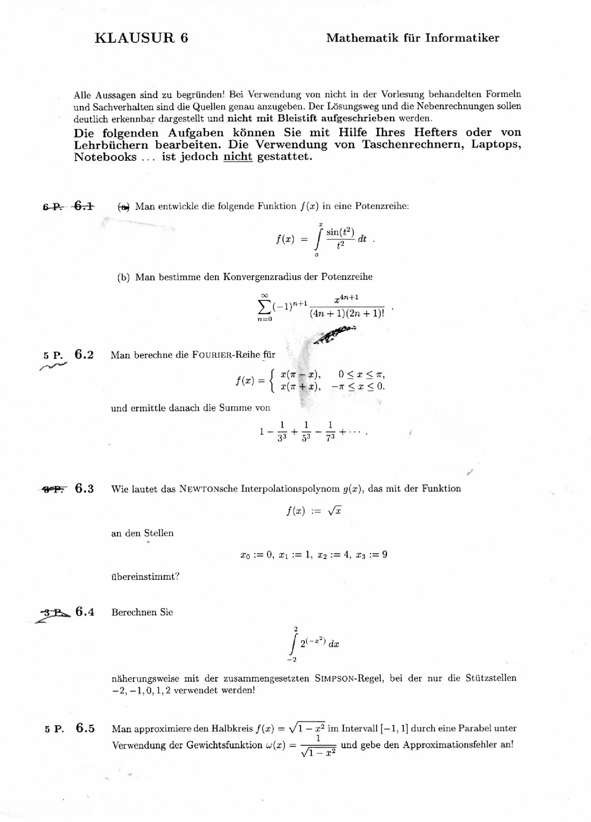 Mathe 1 Klausur SS14 - Mathematik Für Elektrotechnik Und Informatik 1 ...