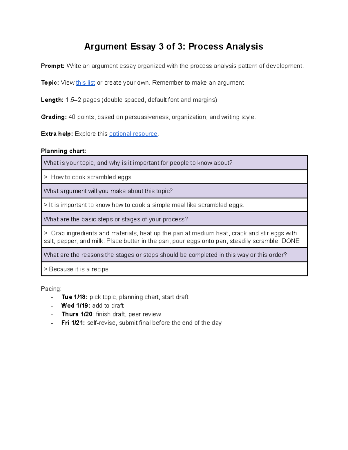 Marvin Ampofo - Process Analysis essay prompt - Argument Essay 3 of 3 ...