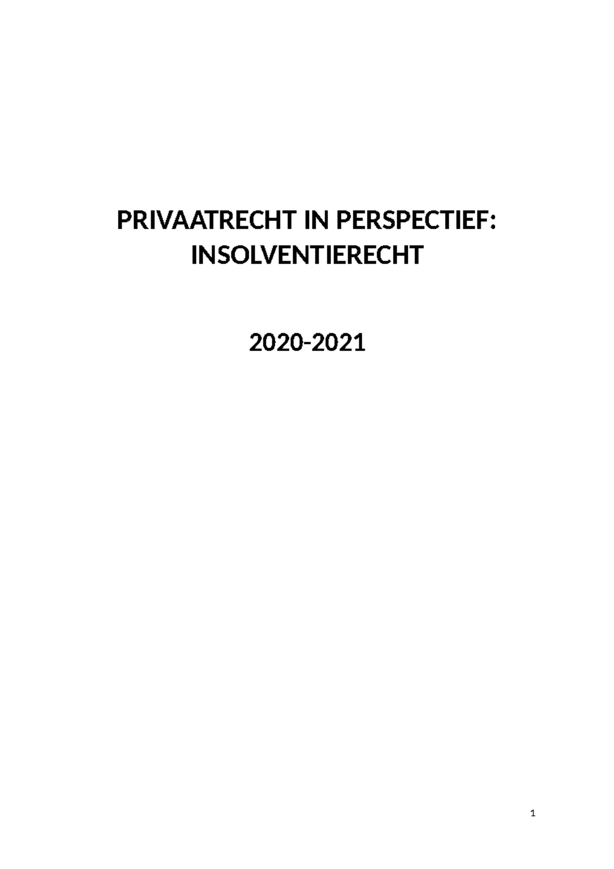 Onderwijsdocument Insolventierecht 2020-2021 Vragen En Antwoorden ...