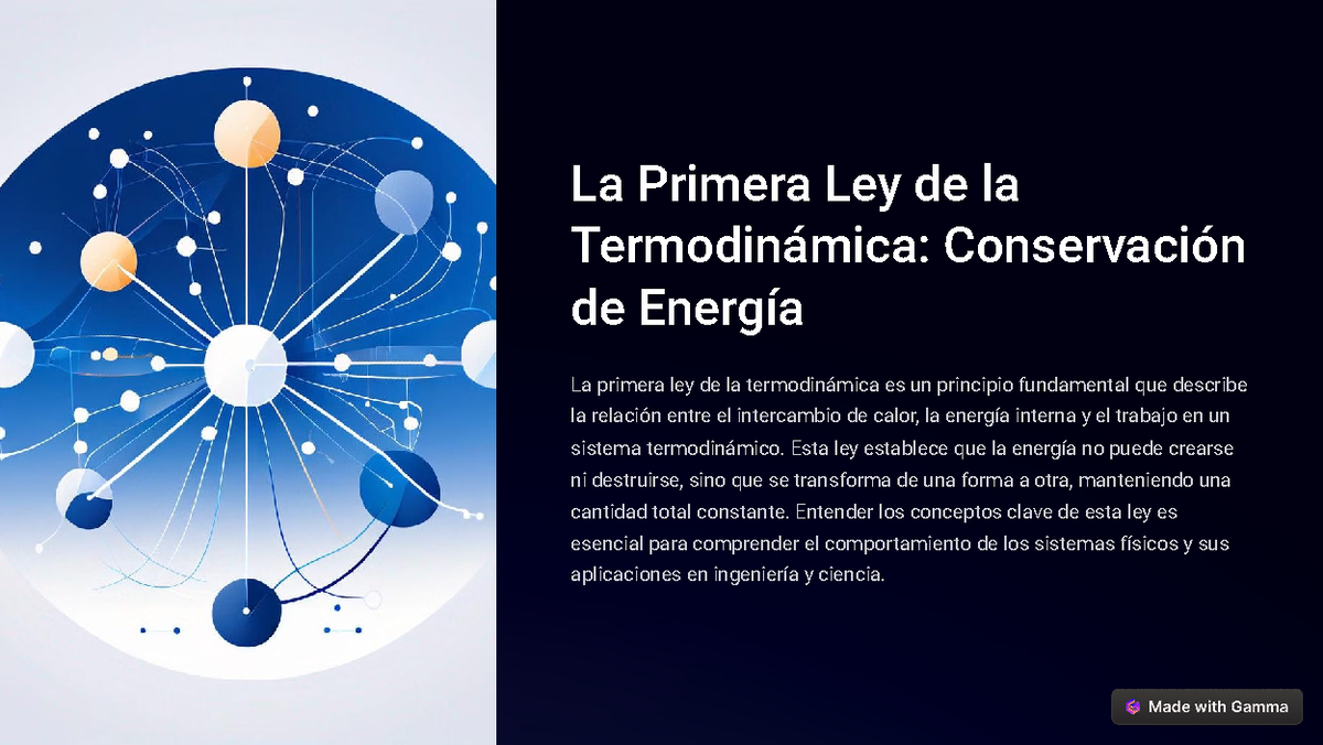 La Primera Ley de la Termodinamica Conservacion de Energia - La Primera