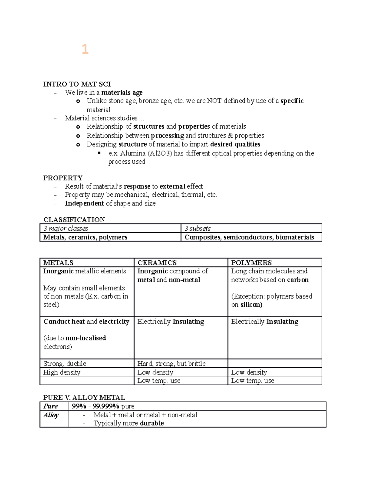 Studyguide midterm mat sci INTRO TO MAT SCI We live in a materials
