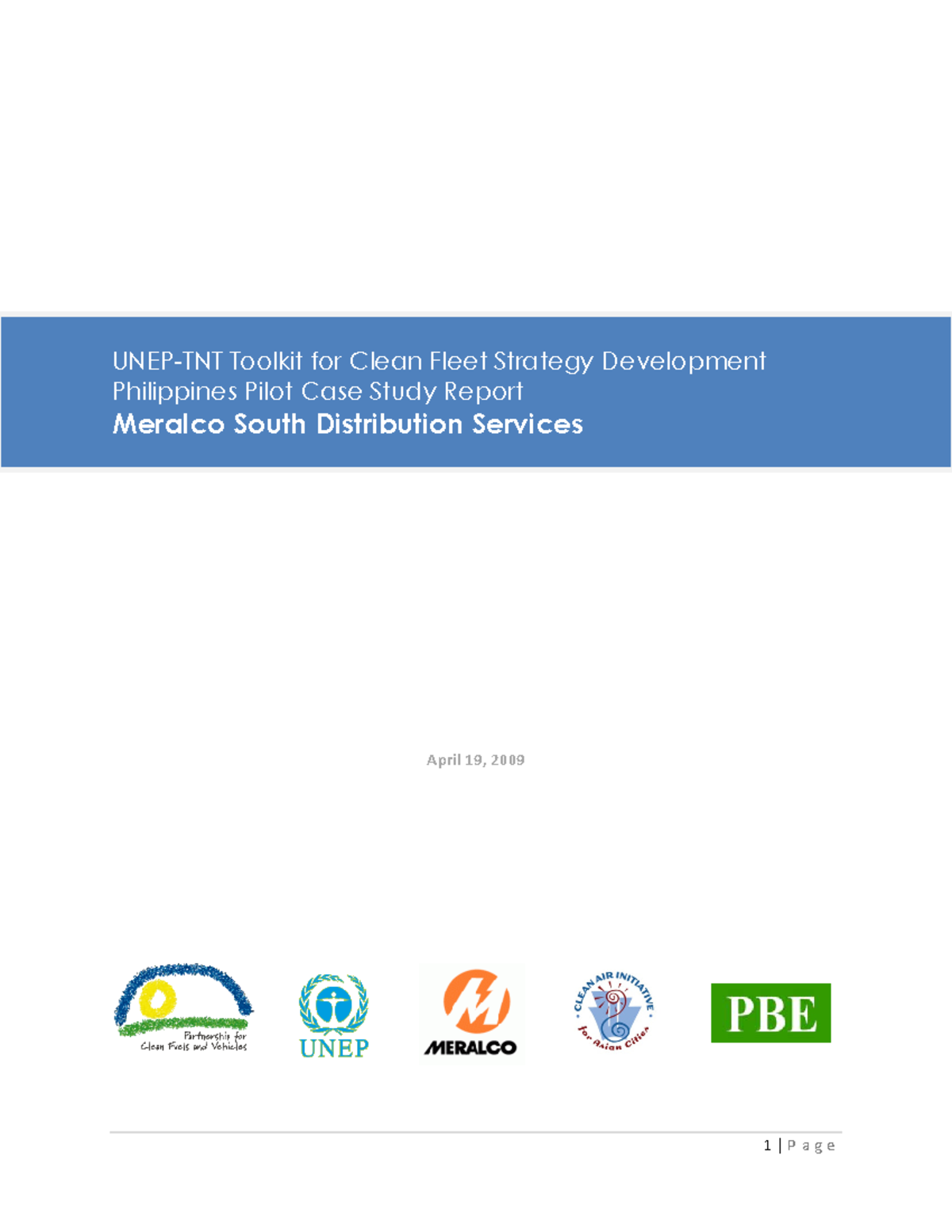 Case Study Report MSDS 30Apr2010 - UNEP-TNT Toolkit for Clean Fleet ...