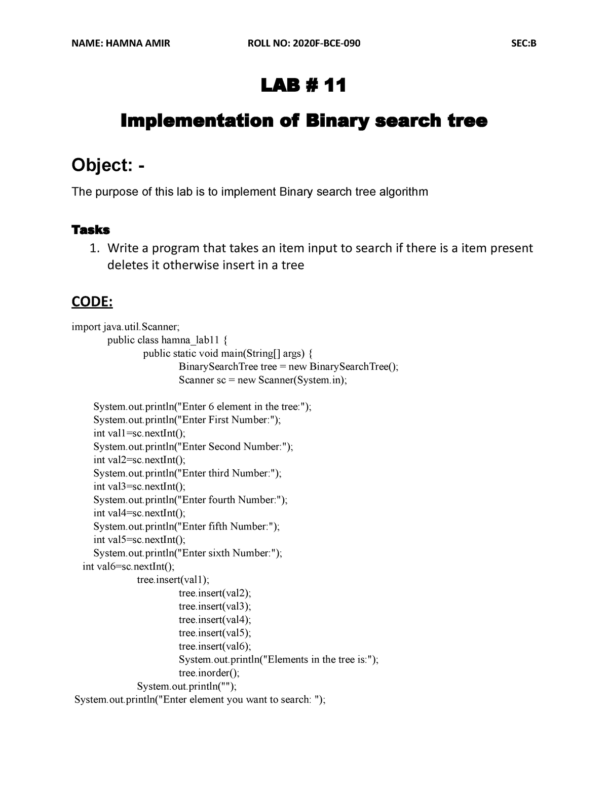 data-structure-and-algorithm-lab-11-lab-11-implementation-of-binary