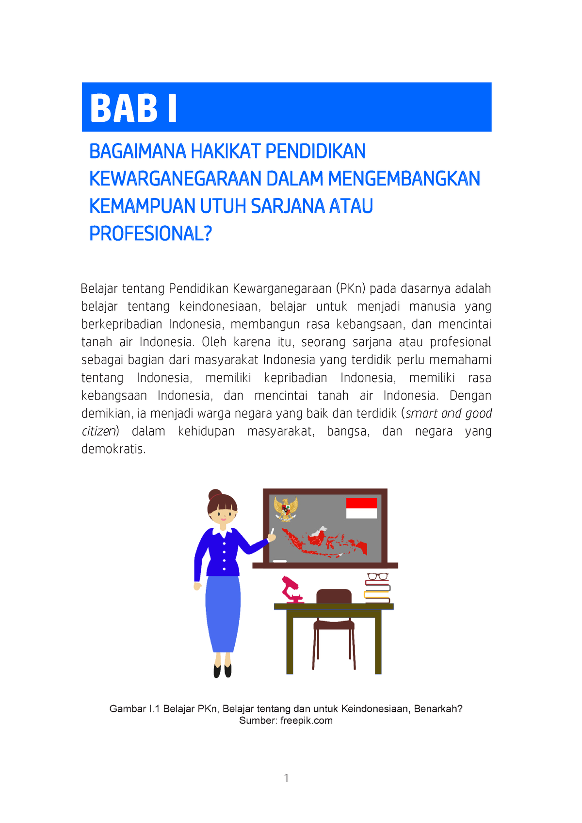 BAB I ( Hakikat PKN) - Pendidikan - BAB I BAGAIMANA HAKIKAT PENDIDIKAN ...