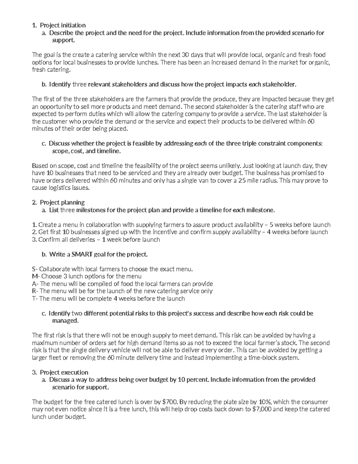 D079 Task 1 - 2021/2022 - 1. Project initiation a. Describe the project ...