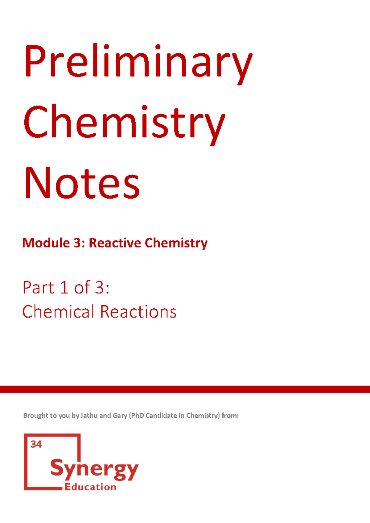 Yr11chem3 These are good chemistry questions and notes. Use in