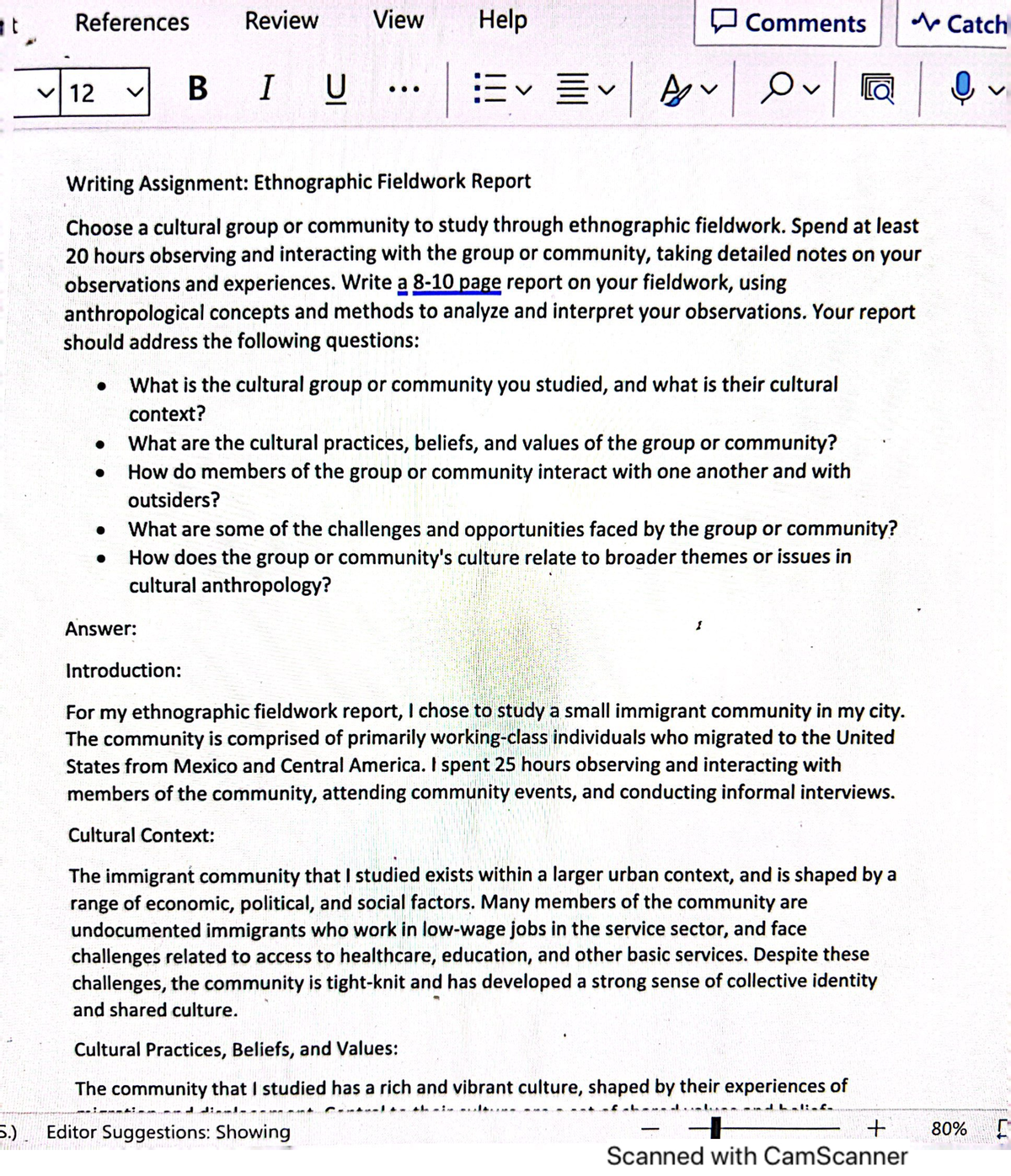 Cultural Writing - Studocu