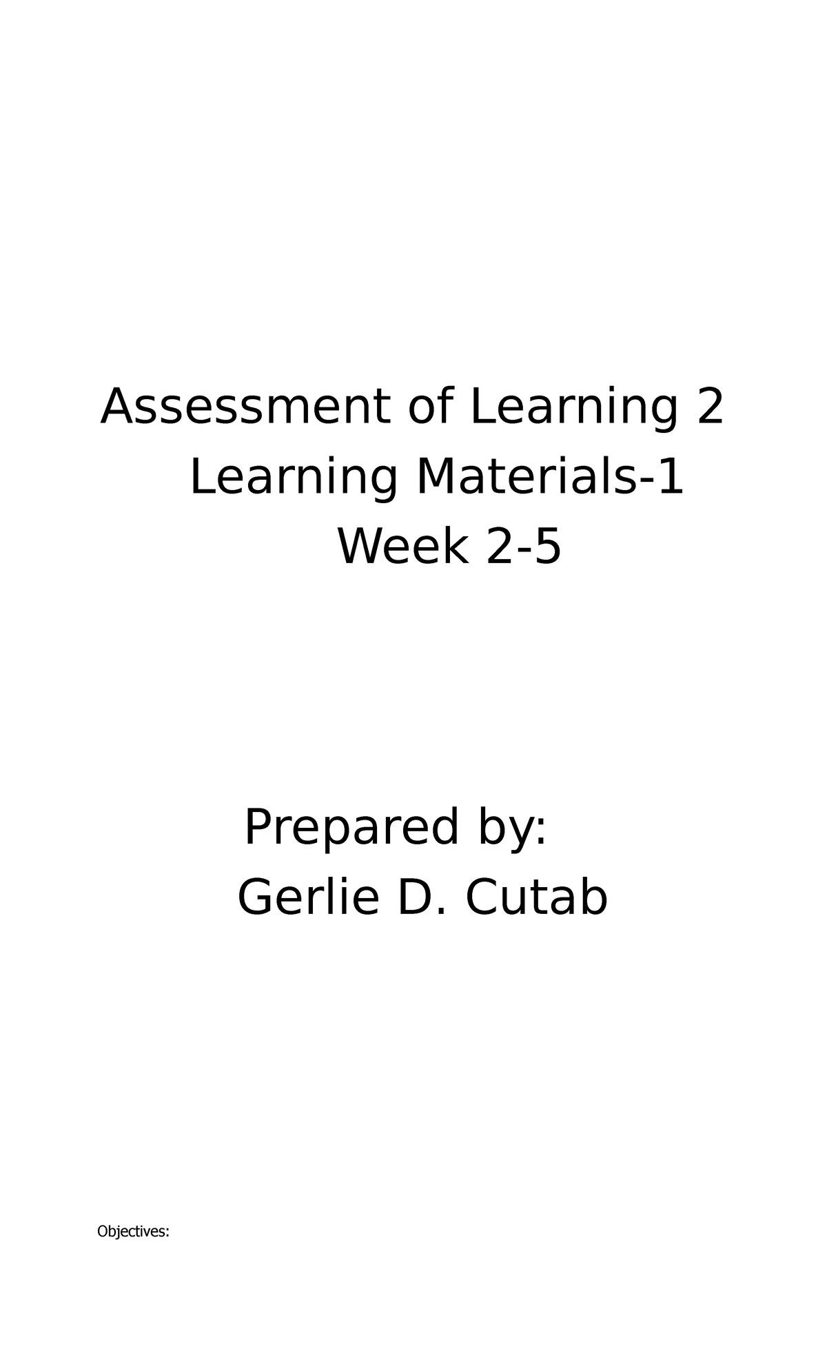 Assessment-of-Learning-2-LM1.Student - Assessment Of Learning 2 ...