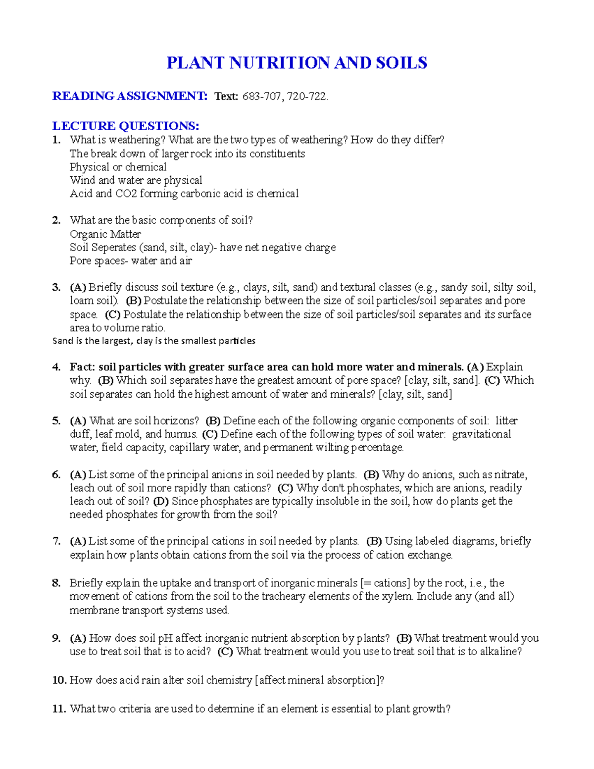 case study questions for nutrition in plants