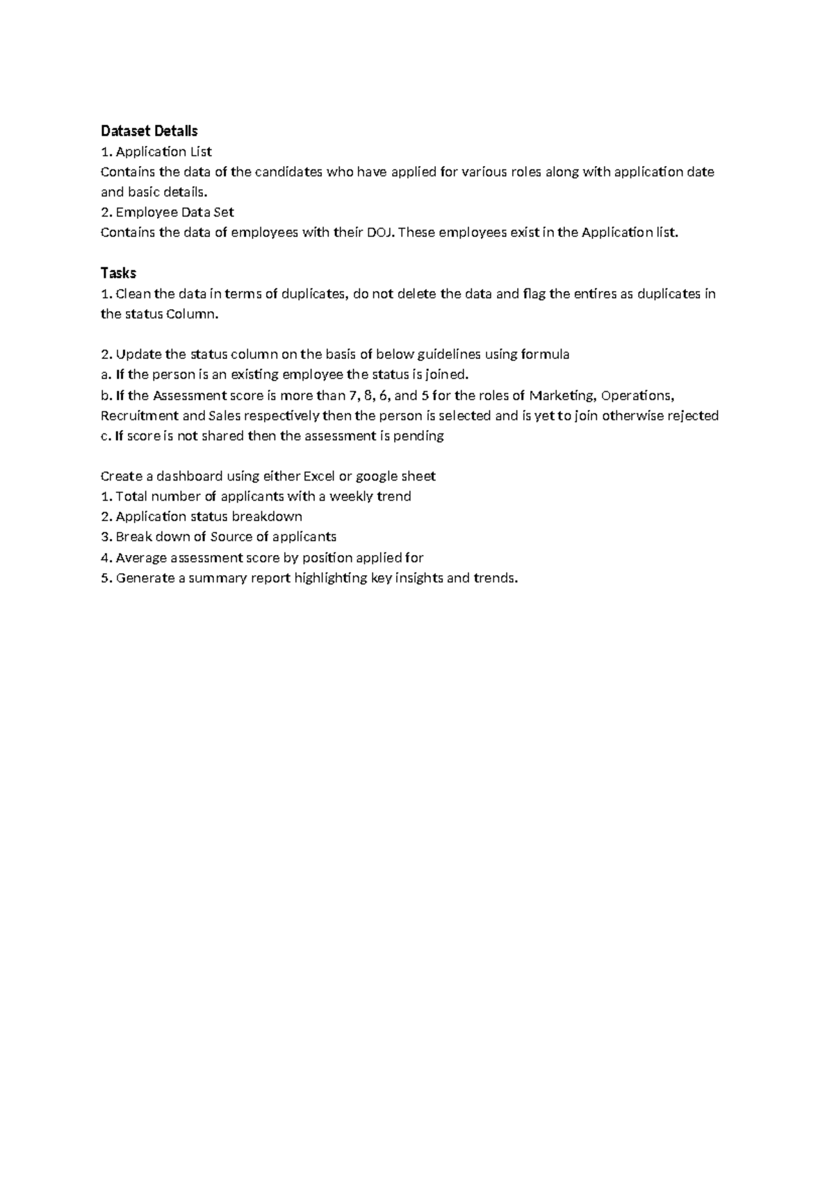 TA Assignment - Complete - Dataset Details Application List Contains ...