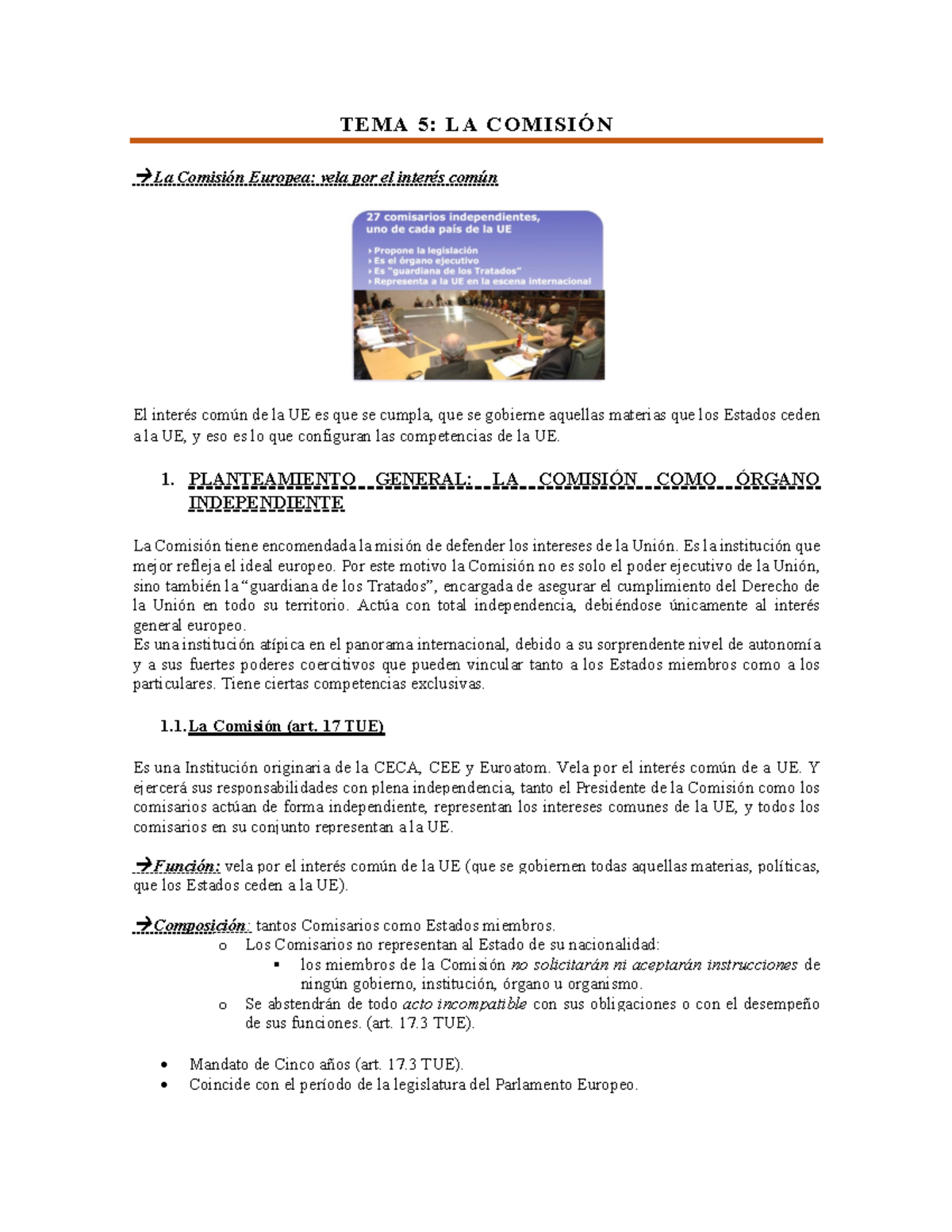 Tema 5 Europeo - Apuntes 5 - Derecho de la Unión Europea - UNAV - Studocu