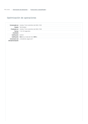 Optimizacion DE Operaciones Examen Primer Parcial (Segunda Vuelta ...